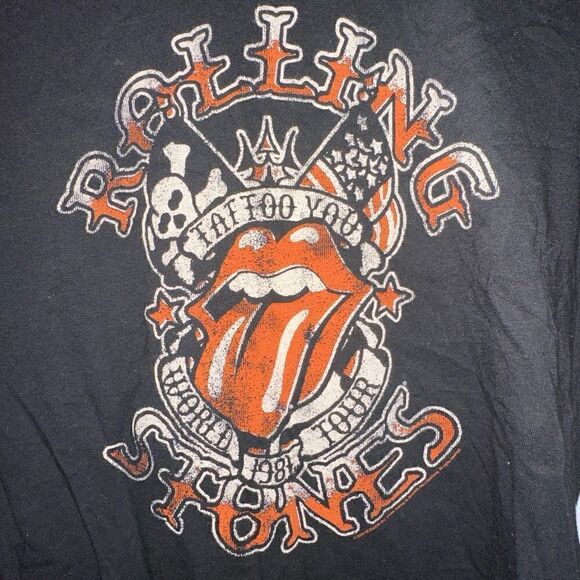 Rolling Stones Tattoo You 1981 Tour Girls Tee Size Large - Picture 3 of 6